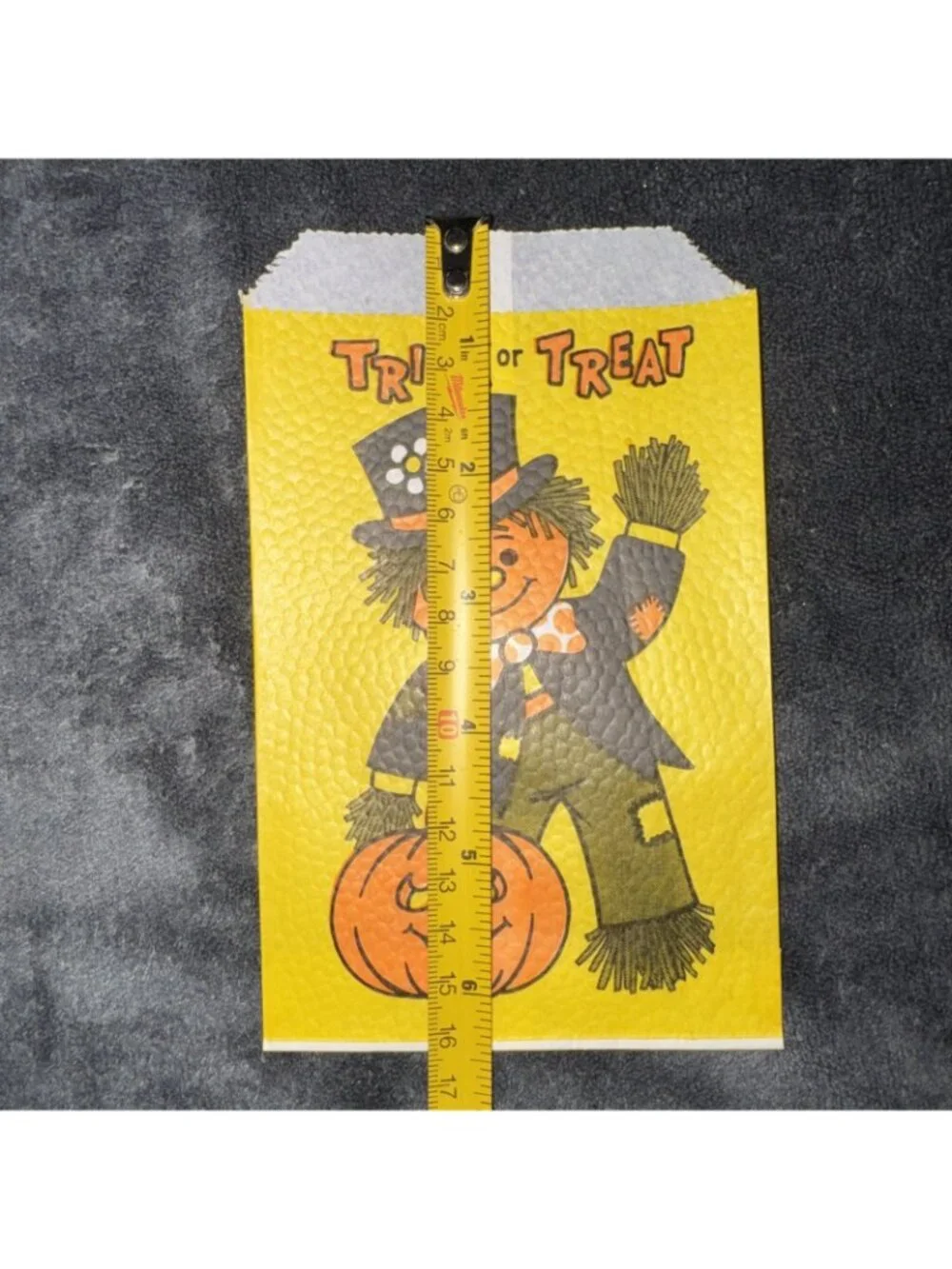 Lot Of 10 Vintage Scarecrow Pumpkin  Halloween Trick Treat Bags 1980s Ephemera